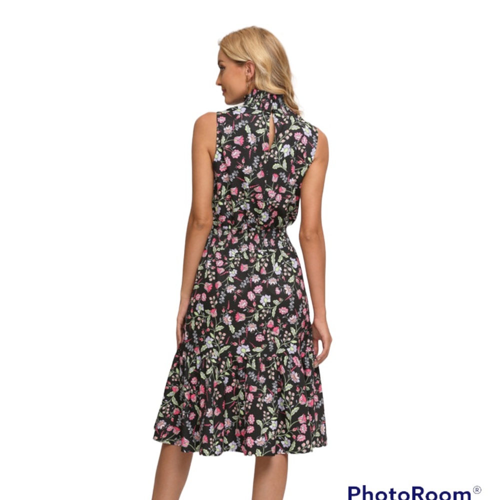 Nanette Lepore Smocked Floral Dress 12 - Picture 2 of 6
